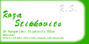 roza stipkovits business card